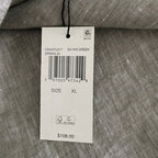 Michael Kors Linen Shirt Men's XL Classic Fit Short Sleeve Gray Heather