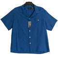 Polo Ralph Lauren Shirt Men's XL Classic Fit Camp Collar Cotton Linen Blue