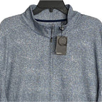 Quieti 1/4 Zip Pullover Men's XXL Mock Neck Stretch Fabric Blue