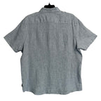 Michael Kors Linen Shirt Men's XXL Slim Fit Short Slv Button-Down Chambray