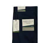 Perry Ellis Portfolio Pants Men's 34"x32" Dress Pants Slim Fit Dark Blue