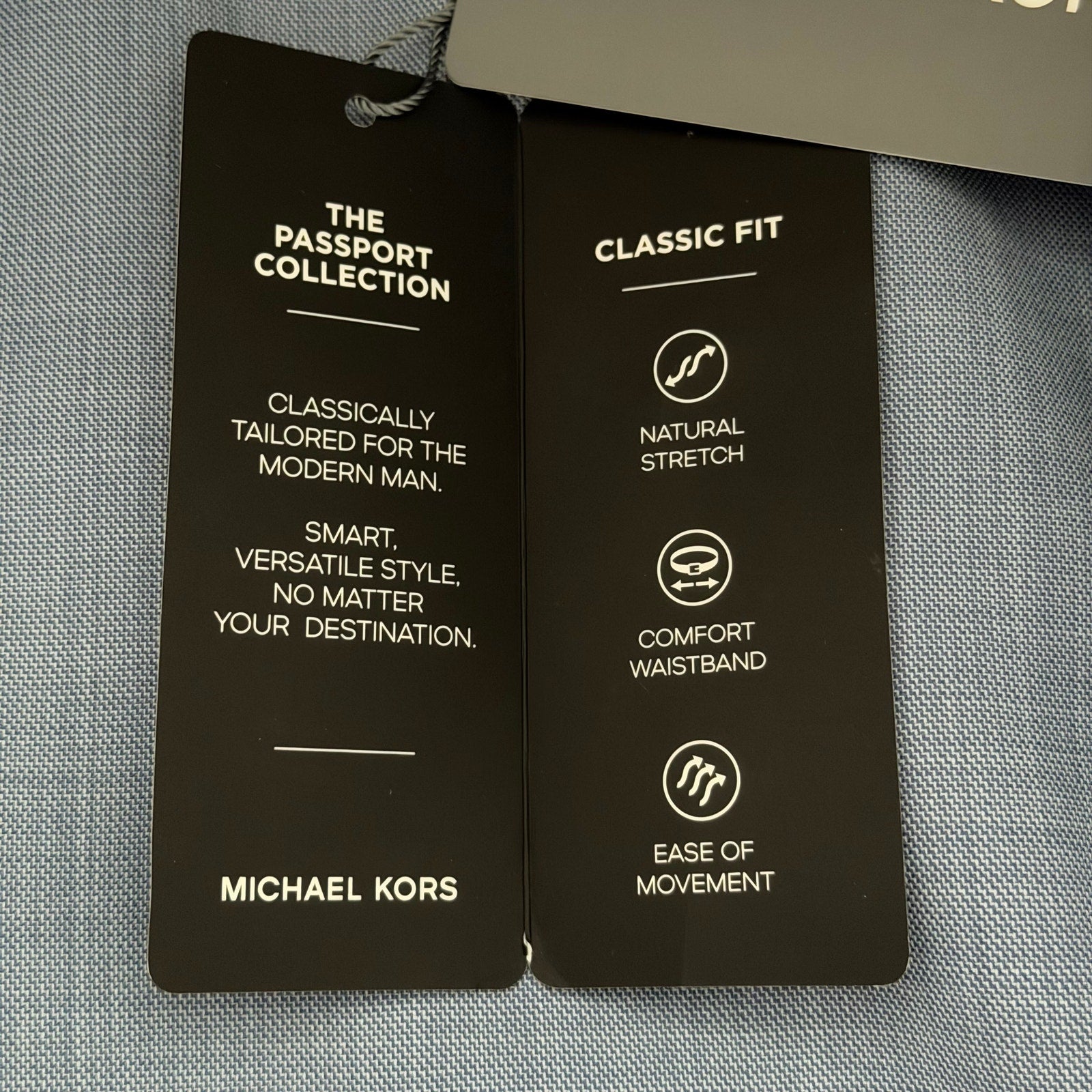 Michael Kors Dress Pant Men's 42"x30" Classic Fit Stretch Wool Blend Lt Blue