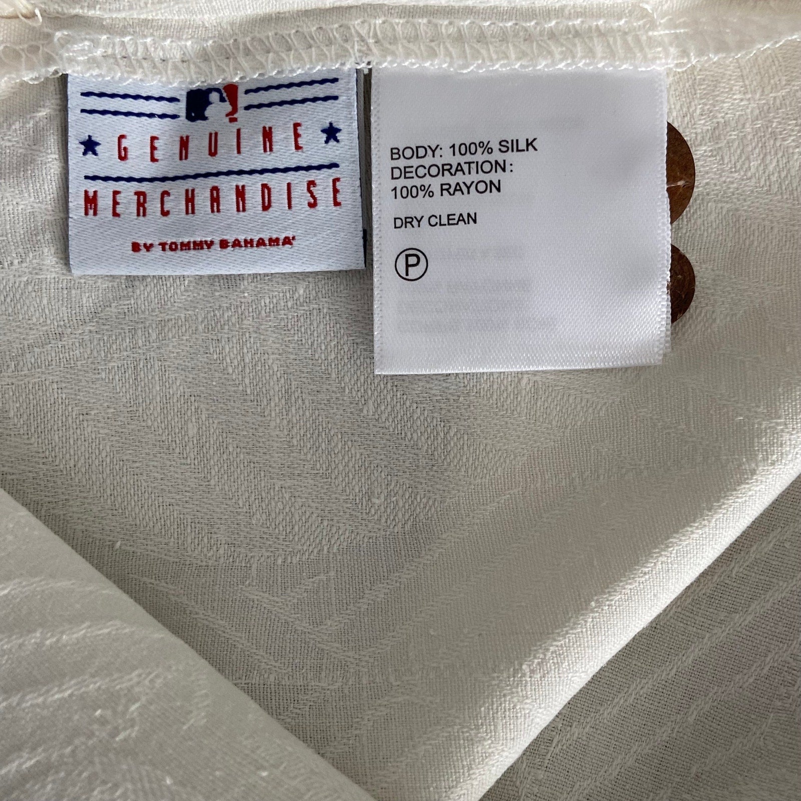 Tommy Bahama Silk Shirt Men's Large "Go Big or Go Home Camp" MLB SF Giants