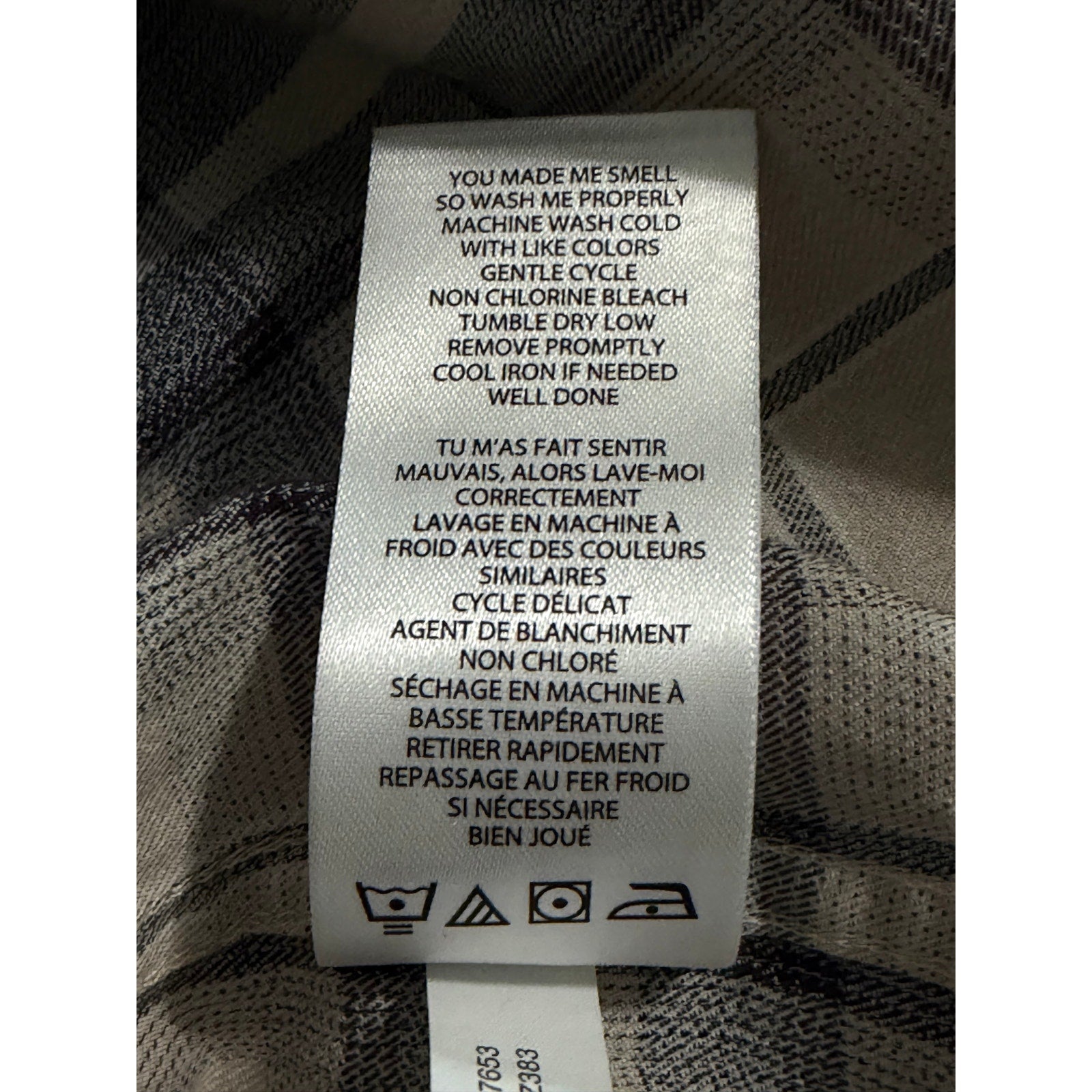Travis Mathew Flannel Shirt Men's Small Cloud Collection Gray Plaid