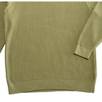 Boss H-Imberto Sweater Men's Long Sleeve Crew Neck Basket-Weave Medium Green
