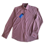 Nautica Dress Shirt Men's 14-14.5 32/33 Performance Slim Fit Red/Navy Check