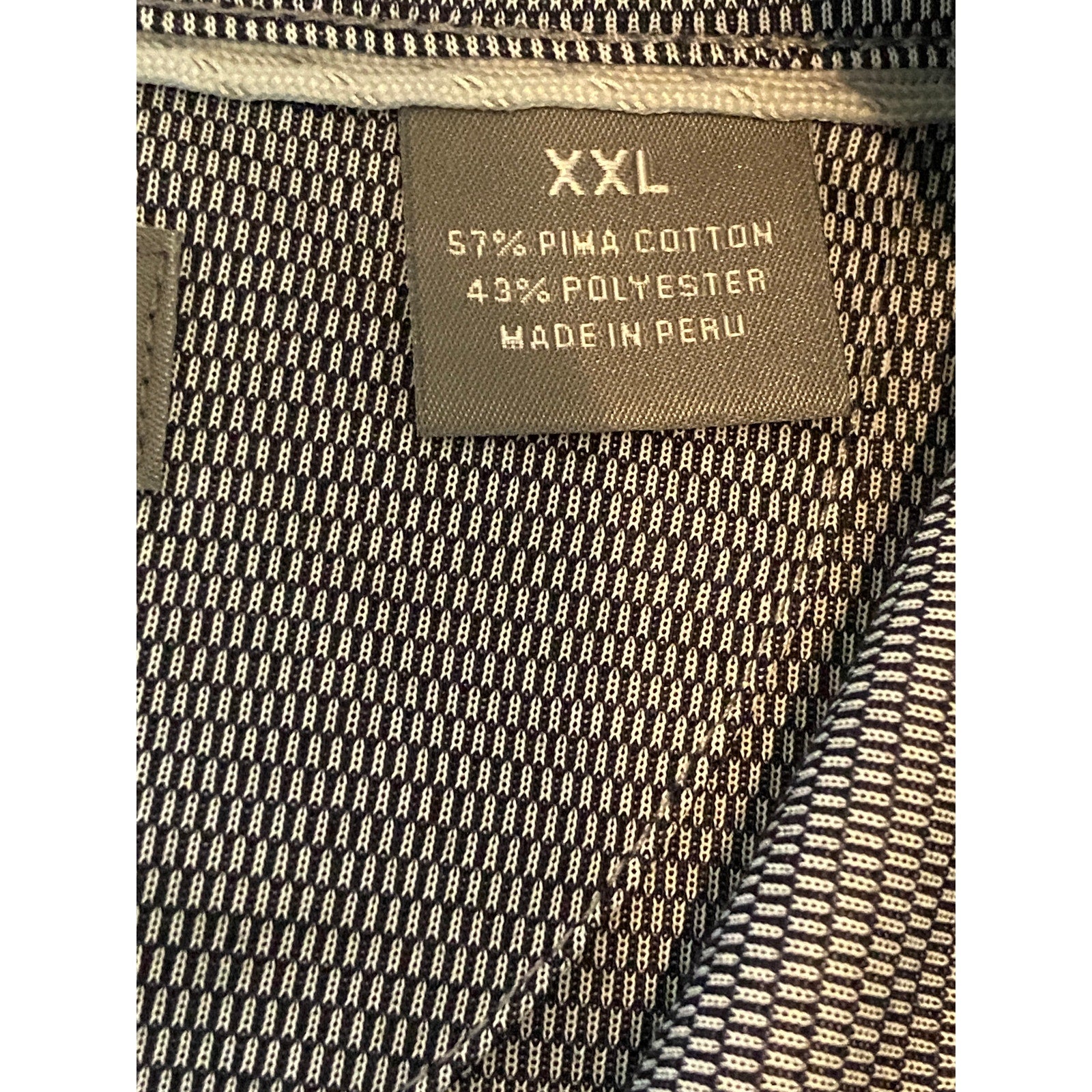 Daniel Cremieux Men's XXL Long Sleeve Polo Pima Cotton Navy Heather