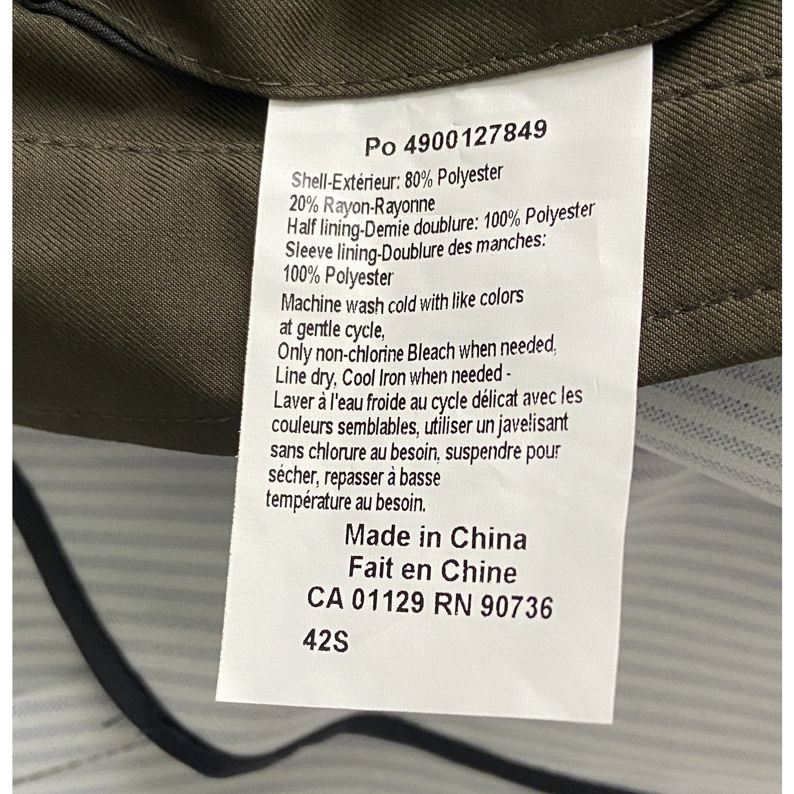 Lauren Ralph Lauren Men's 42S All-Weather Raincoat Double-Breasted Olive