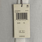 Michael Kors Dress Shirt Men's XL Slim Fit Long Sleeve Stretch White Knit