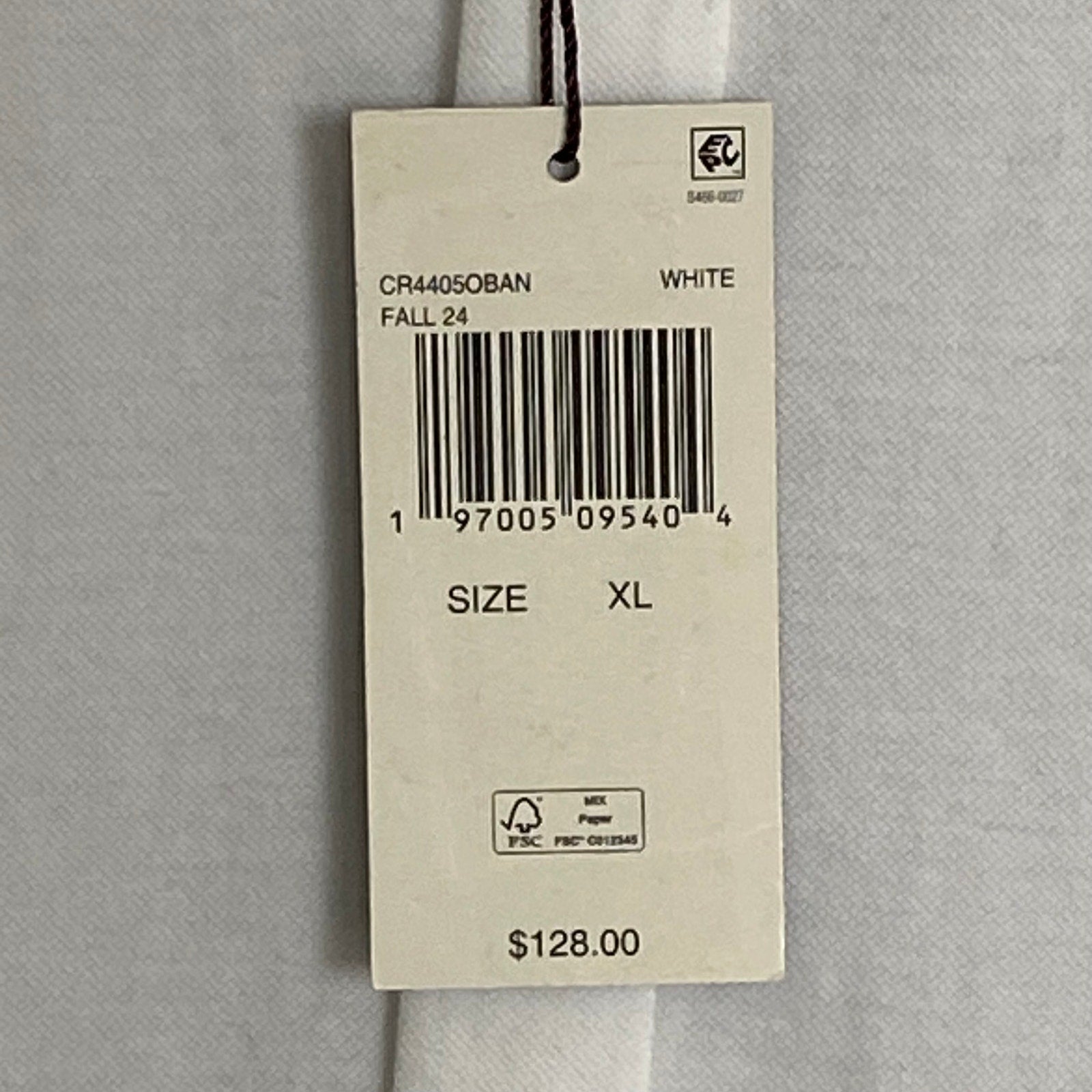 Michael Kors Dress Shirt Men's XL Slim Fit Long Sleeve Stretch White Knit