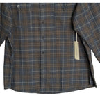 AG Los Angeles Wayne Long Sleeve Work Shirt Men's XXL Relaxed Fit Navy Plaid