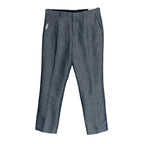 Perry Ellis Portfolio Pants Men's 33"x30" Modern Fit Linen Blend Blueprint