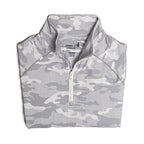 Johnnie-O 1/4 Zip Pullover Men's Small Lightweight Stretch Fabric Gray Camo