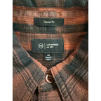 AG Los Angeles Shirt Men's Medium Classic Fit Mason Work Shirt Burgundy Plaid