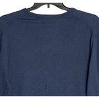Daniel Cremieux V-Neck Sweater Men's Large Pima Cotton Cashmere Blend Navy