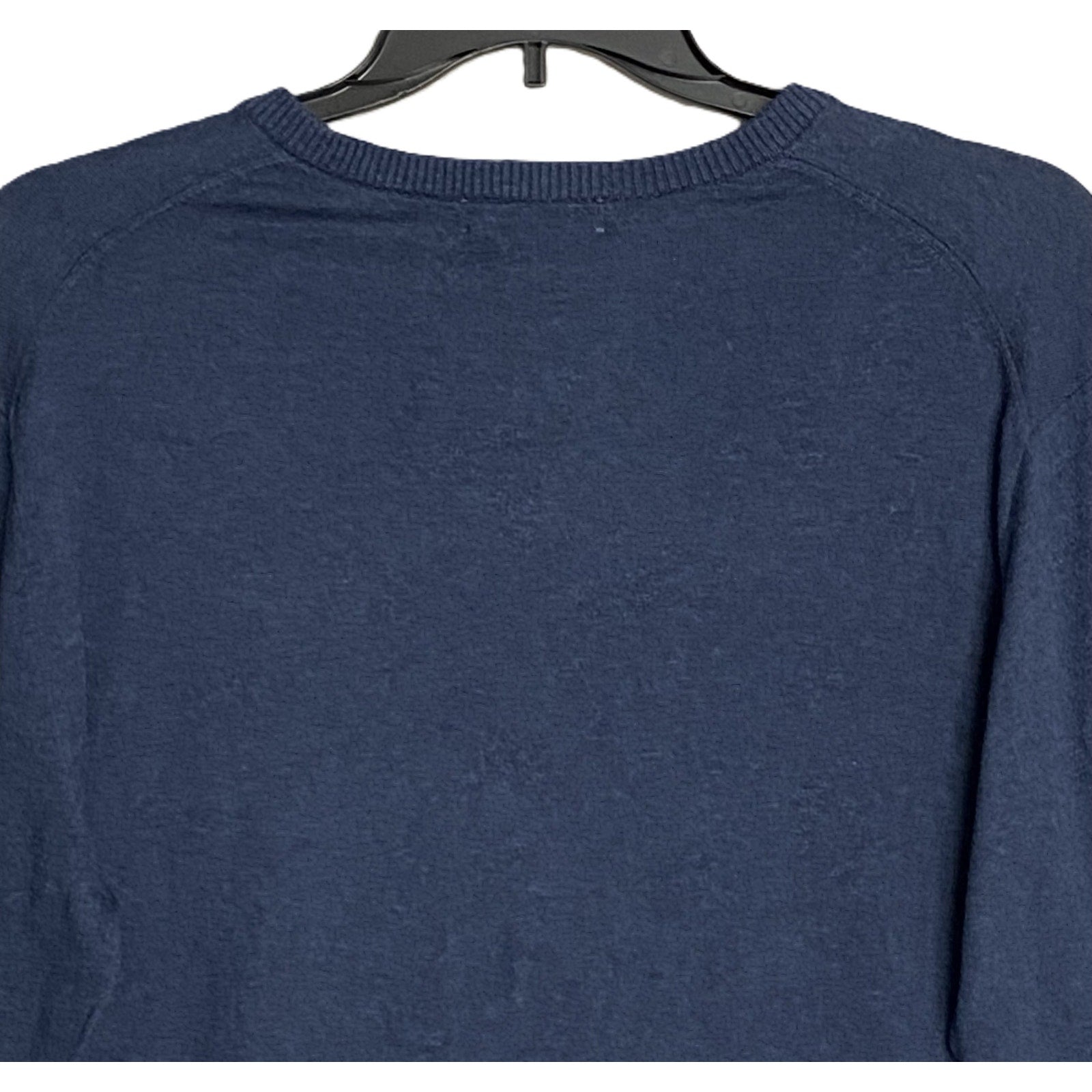 Daniel Cremieux V-Neck Sweater Men's Large Pima Cotton Cashmere Blend Navy