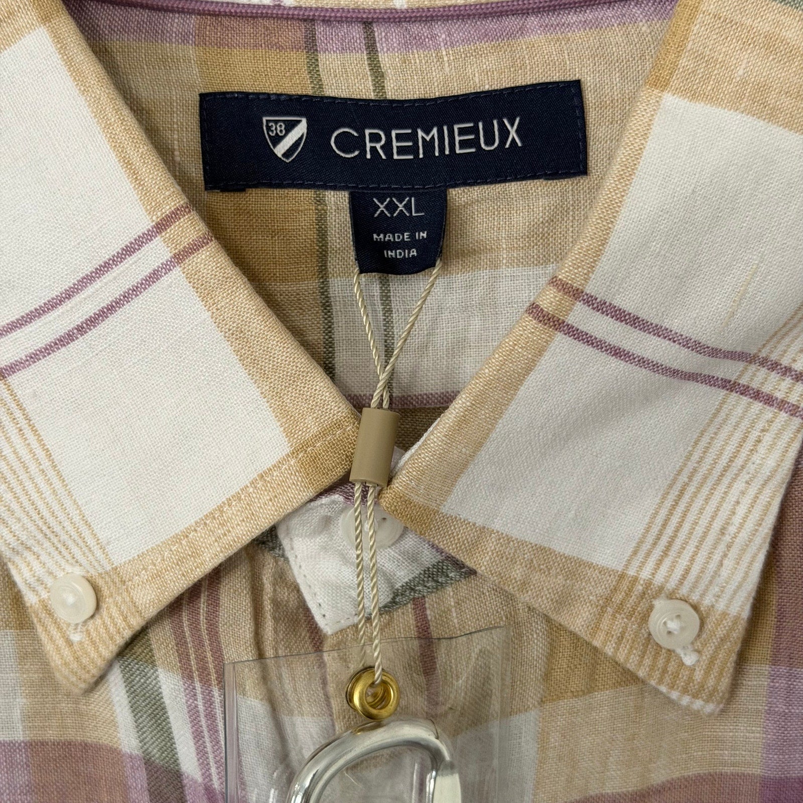 Daniel Cremieux Linen Shirt Men's XXL Cape Town Collection Multicolor Plaid