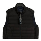 Roundtree & Yorke Down Vest Men's Large Full Zip Packable Pockets Black