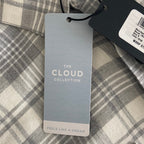 Travis Mathew Shirt Men's Small Cloud Collection Flannel Shirt Gray Plaid