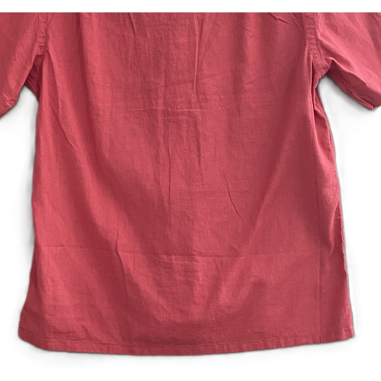 Polo Ralph Lauren Shirt Men's Small Classic Fit Short Slv Linen Blend Red