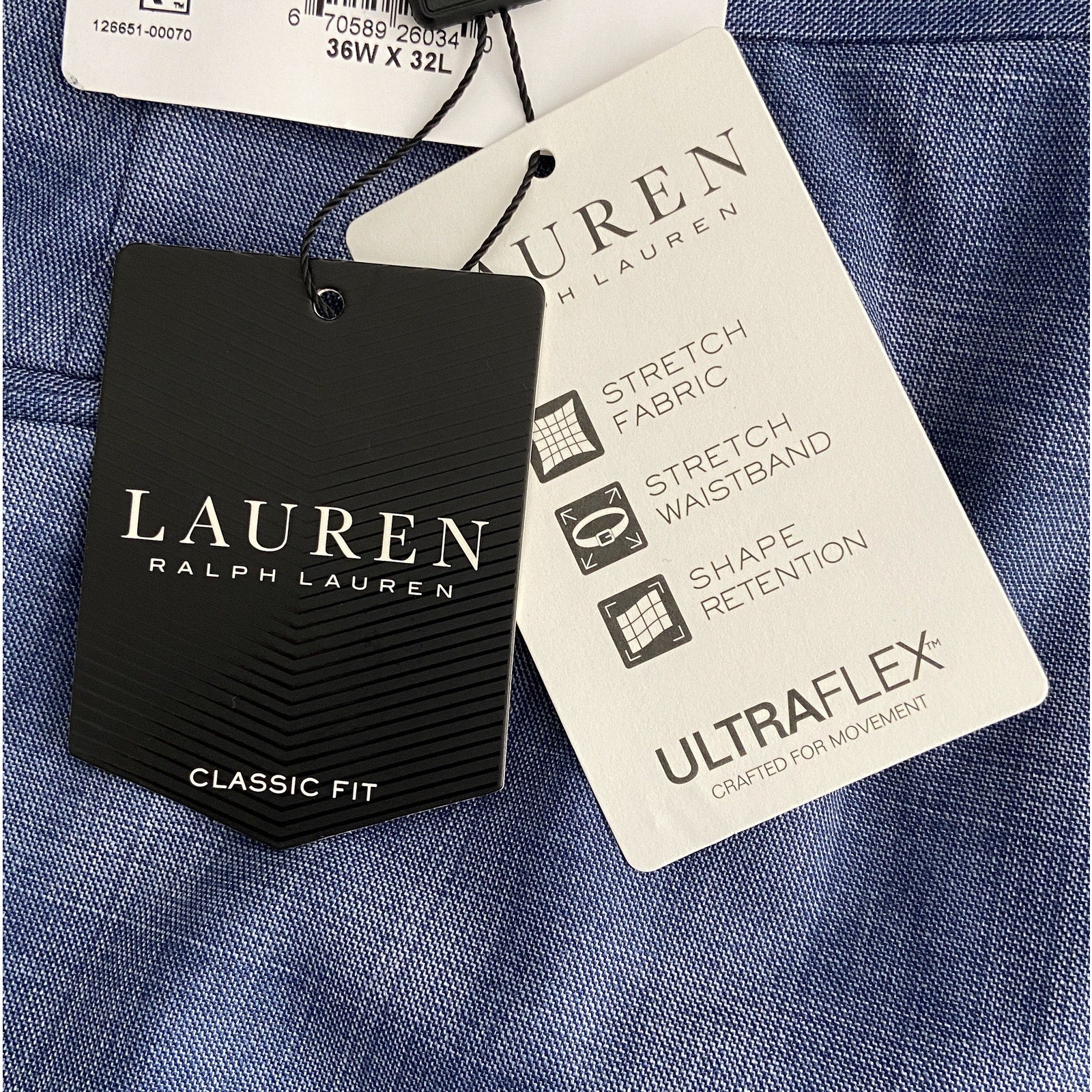 Ralph Lauren Dress Pant Men's 36x32 Ultraflex Trouser Classic Fit Blue –  Prime Buy Direct