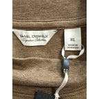 Daniel Cremieux Mock Neck Shirt Signature Solid Interlock Men's XL Brown