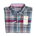 Tommy Bahama Men's Small "Lazlo Cheers Check" Shirt Silk Blend Stretch