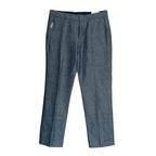 Perry Ellis Portfolio Pants Men's 38"x32" Modern Fit Linen Blend Blueprint