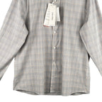 Calvin Klein Dress Shirt Men's Large Extra-Slim Fit Stain Shield Coral Plaid