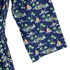 Polo Ralph Lauren Sleepwear Men's Cotton Robe Small/Medium Blue Tropical