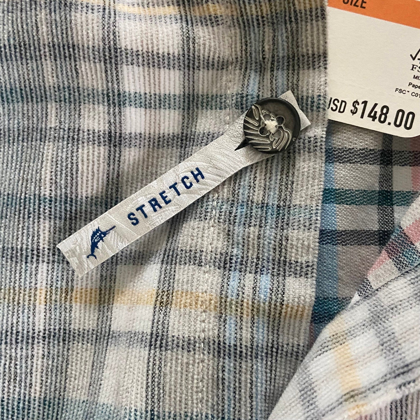 Tommy Bahama Casual Shirt Men's Small Coastline Cord Check Featherstone