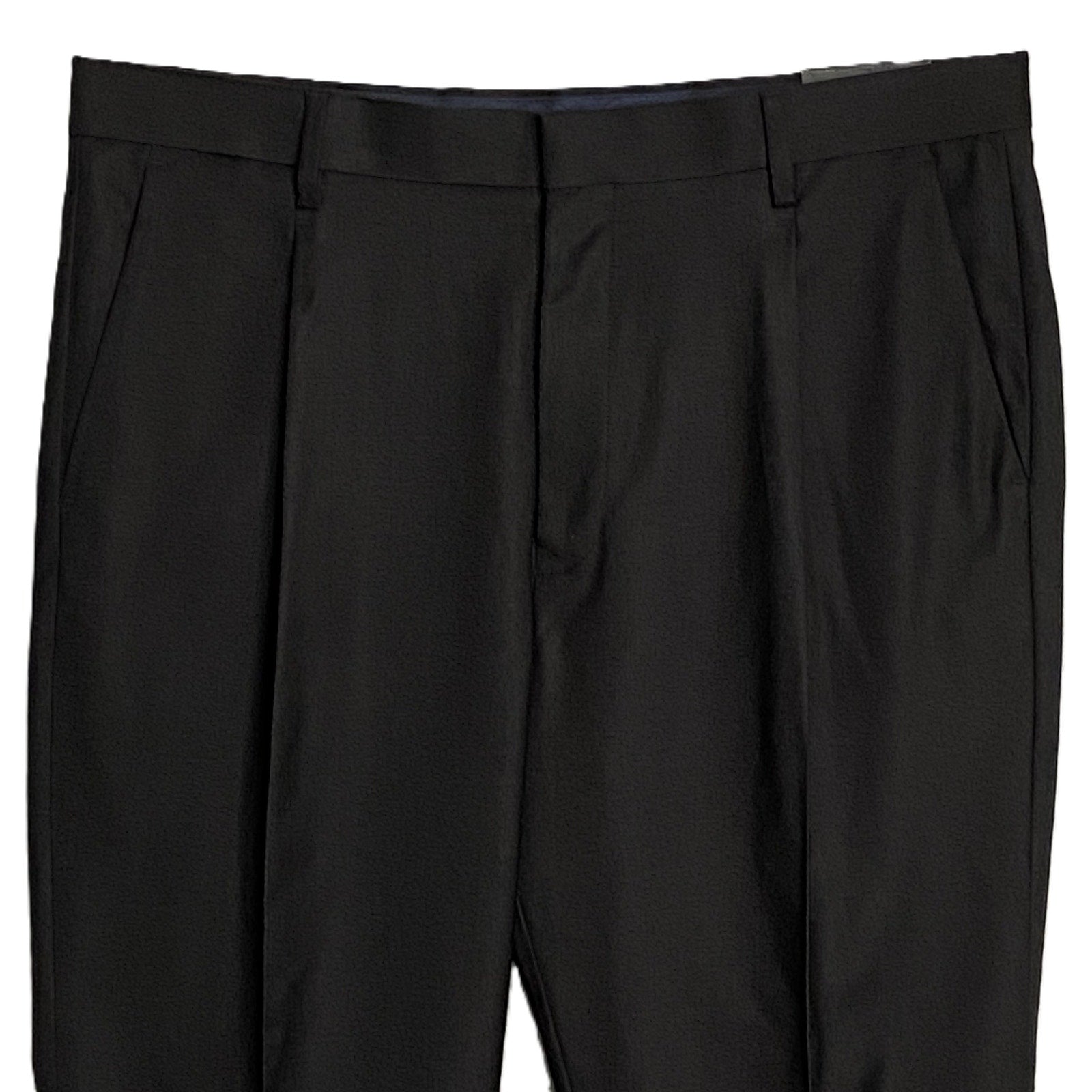 Perry Ellis Dress Pants Men's 36x29 Slim Fit Single Pleat Easy Care Black