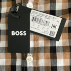 Boss Men's XL Regular Fit Long Sleeve Button-Down Shirt Gingham Print