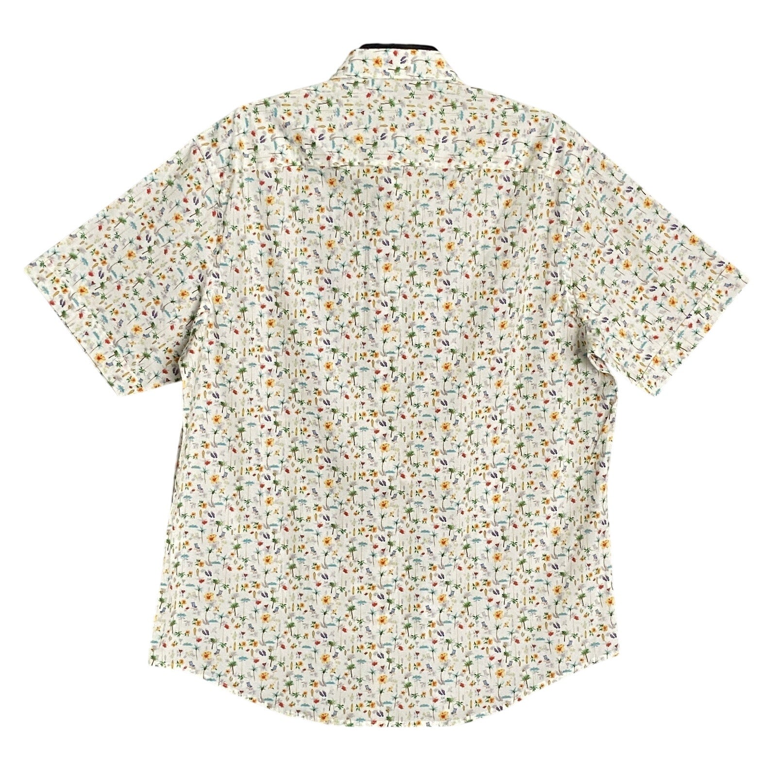 Quieti Shirt Men's XL Short Sleeve Button-Down Shirt Beach Them Print