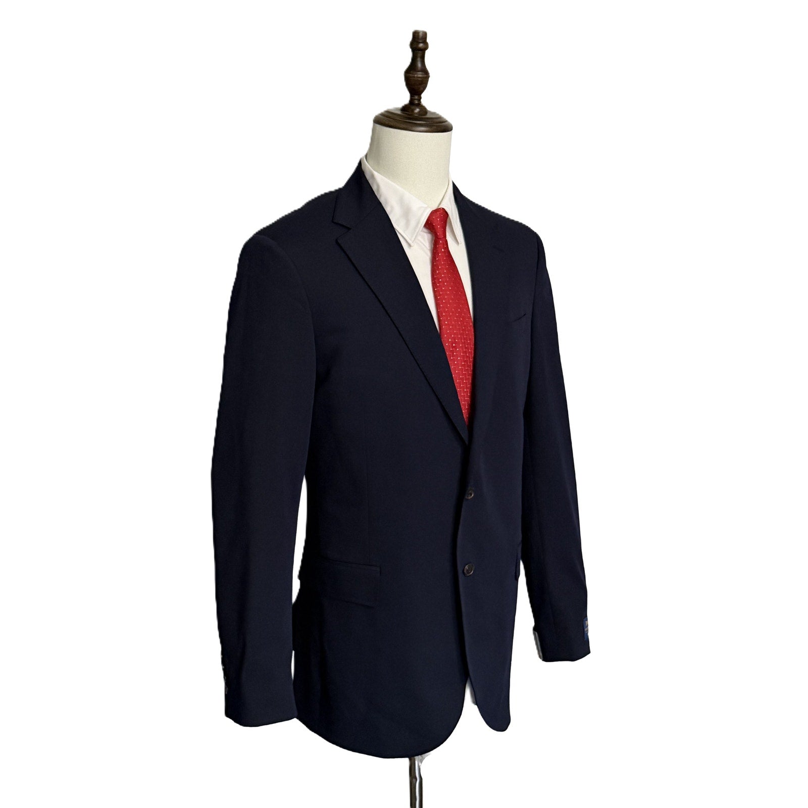 Lauren Ralph Lauren Performance Suit Coat Men's 42L Modern Fit Solid Navy