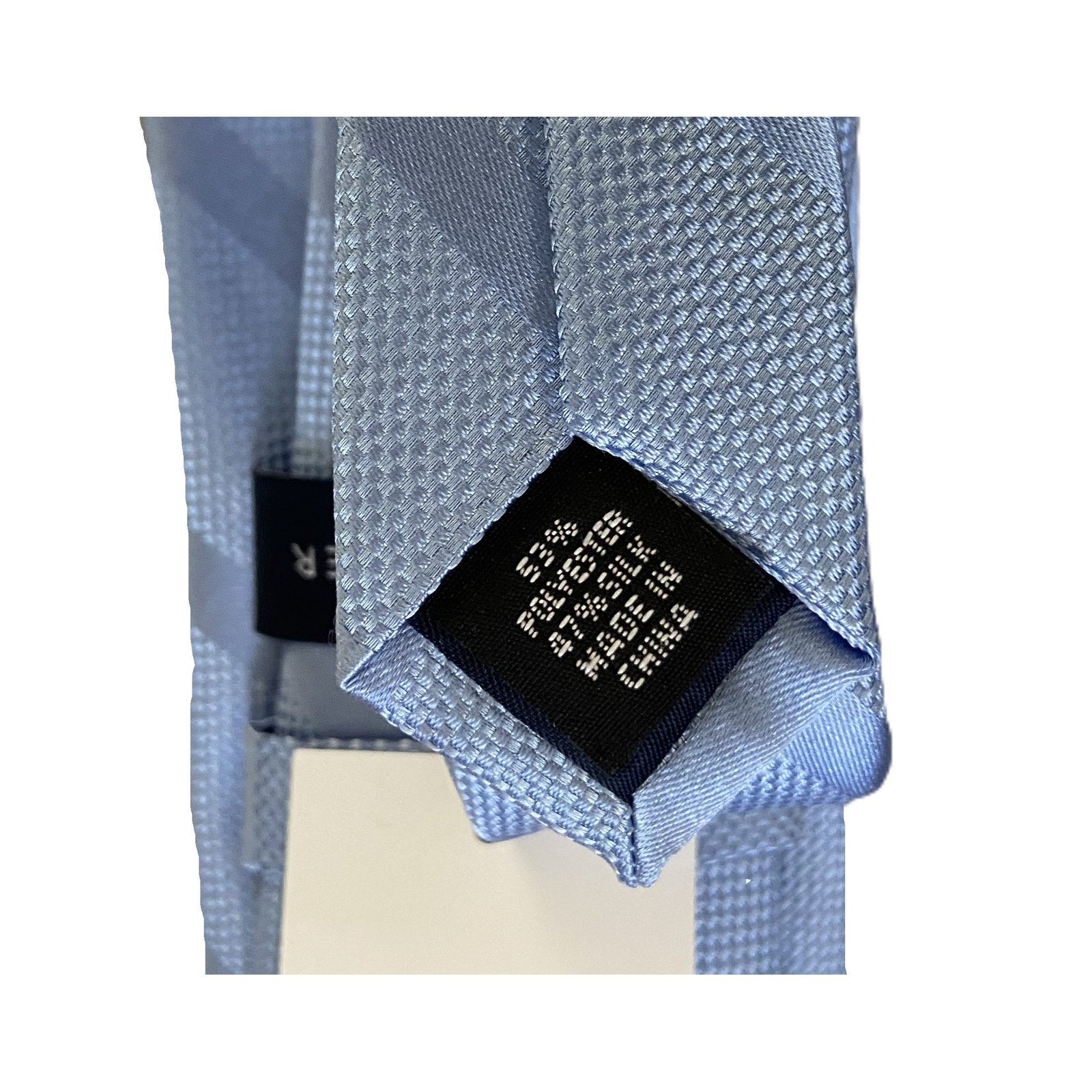 Tommy Hilfiger Men's Tie Light Blue Stripe Necktie Blue 3" Silk Blend