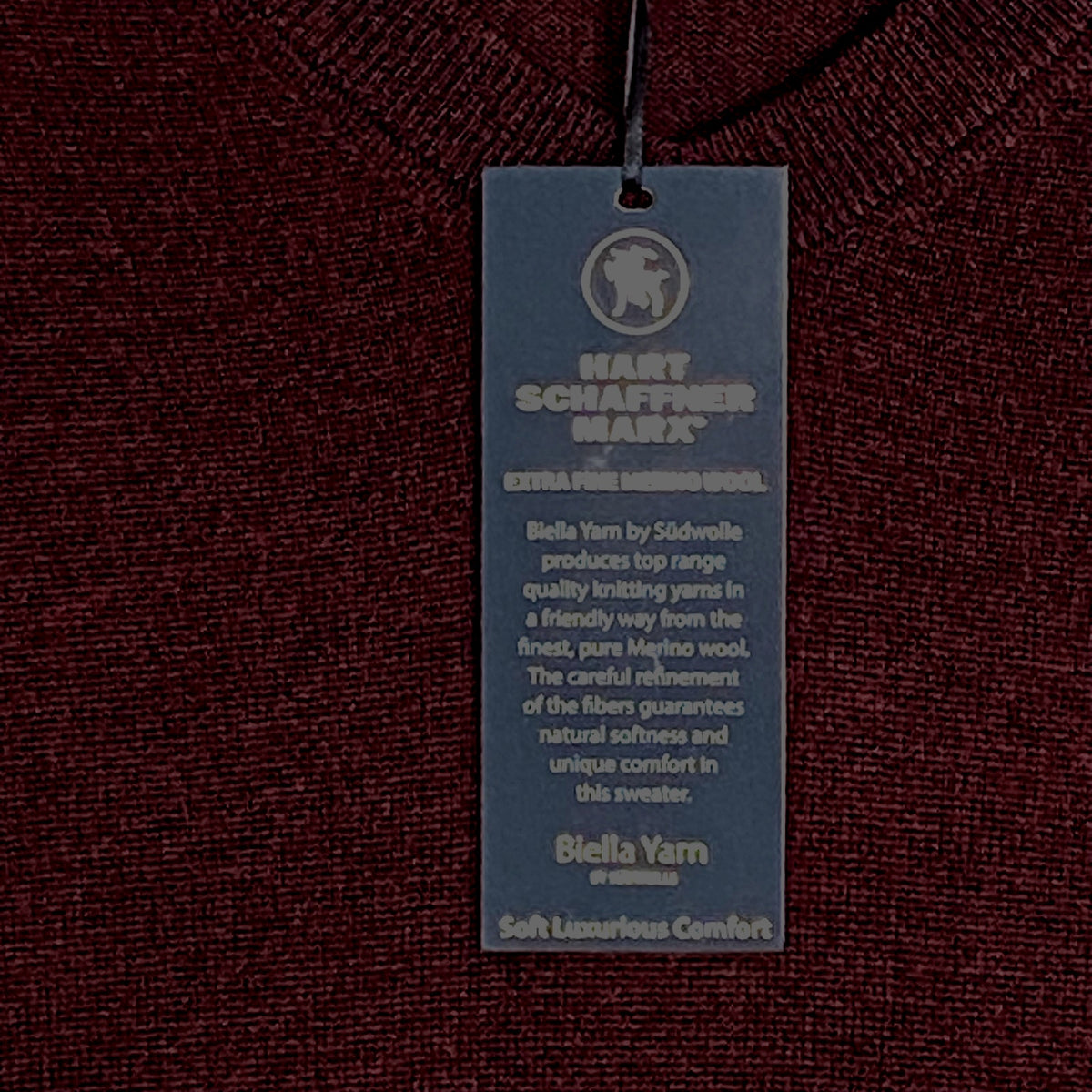 Hart Schaffner Marx Sweater Men's 3XB Big & Tall V-Neck Merino Wool Merlot NWT