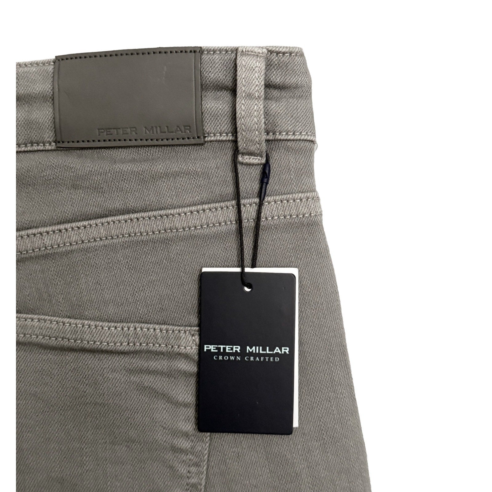 Peter Millar Pants Men's 42"x30" Fairfield Garment Dyed Denim Oslo Grey