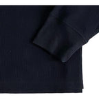 Tommy Hilfiger Tee Men's Medium Long Sleeve Waffle-Knit Crew Neck Navy Blue