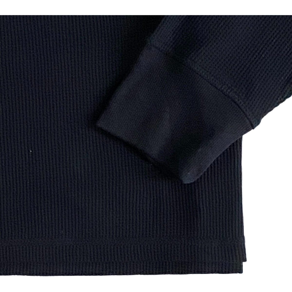 Tommy Hilfiger Tee Men's Medium Long Sleeve Waffle-Knit Crew Neck Navy Blue