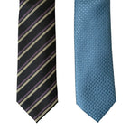 Alfani Tie Lot of 2 Classic Width Length Blue Fendley Mini Plum Earl Stripe