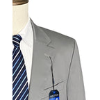 Nautica Men's Suit 2-Piece 36R 30W Bi-Stretch Cotton Gaff Solid Grey