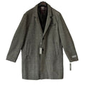 Michael Kors Overcoat Men's 46R Pike Slim Fit Coat Wool Black White Herringbone