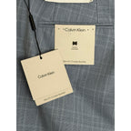 Calvin Klein Dress Pant Men's 36"x32" Slim Fit Flat Front Stretch Blue Plaid