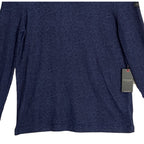 Ted Baker London T-Shirt Men's Small Ribbed Crew Neck Long Slv Navy Heather