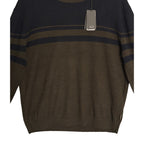 Armani Exchange Sweater Men's XXL Crew Neck Lightweight Wool Color-Block