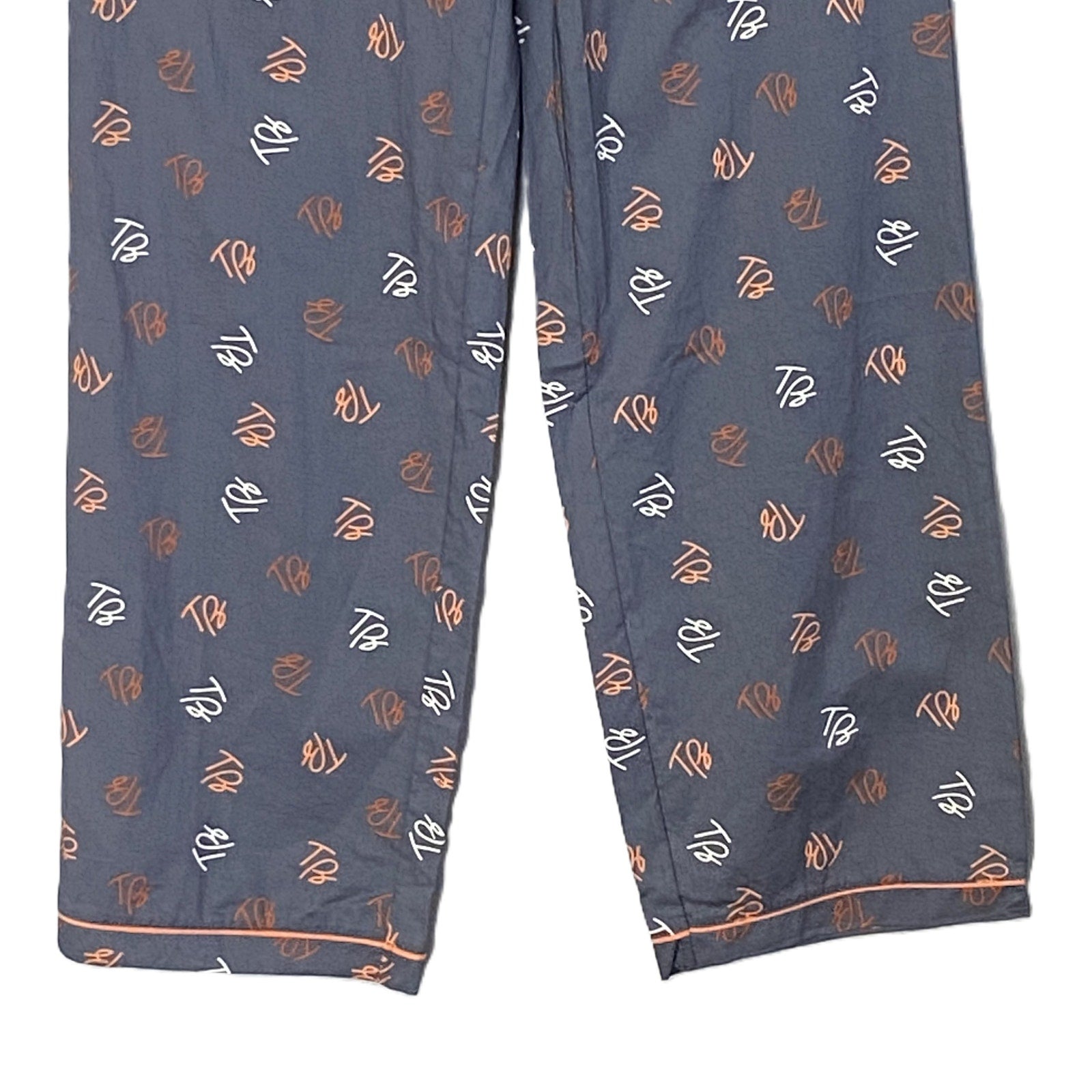 Ted Baker Sleep Pant Men's Small Woven Cotton Drawstring Pockets Dark Gray