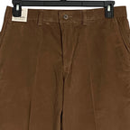 Kenneth Cole Reaction Pants Men's 34x32 Pant Slim Fit Stretch Corduroy Camel
