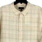 Vince Shirt Men's 2XL Classic Fit Linen Blend Long Sleeve Button-Up Shirt Beige