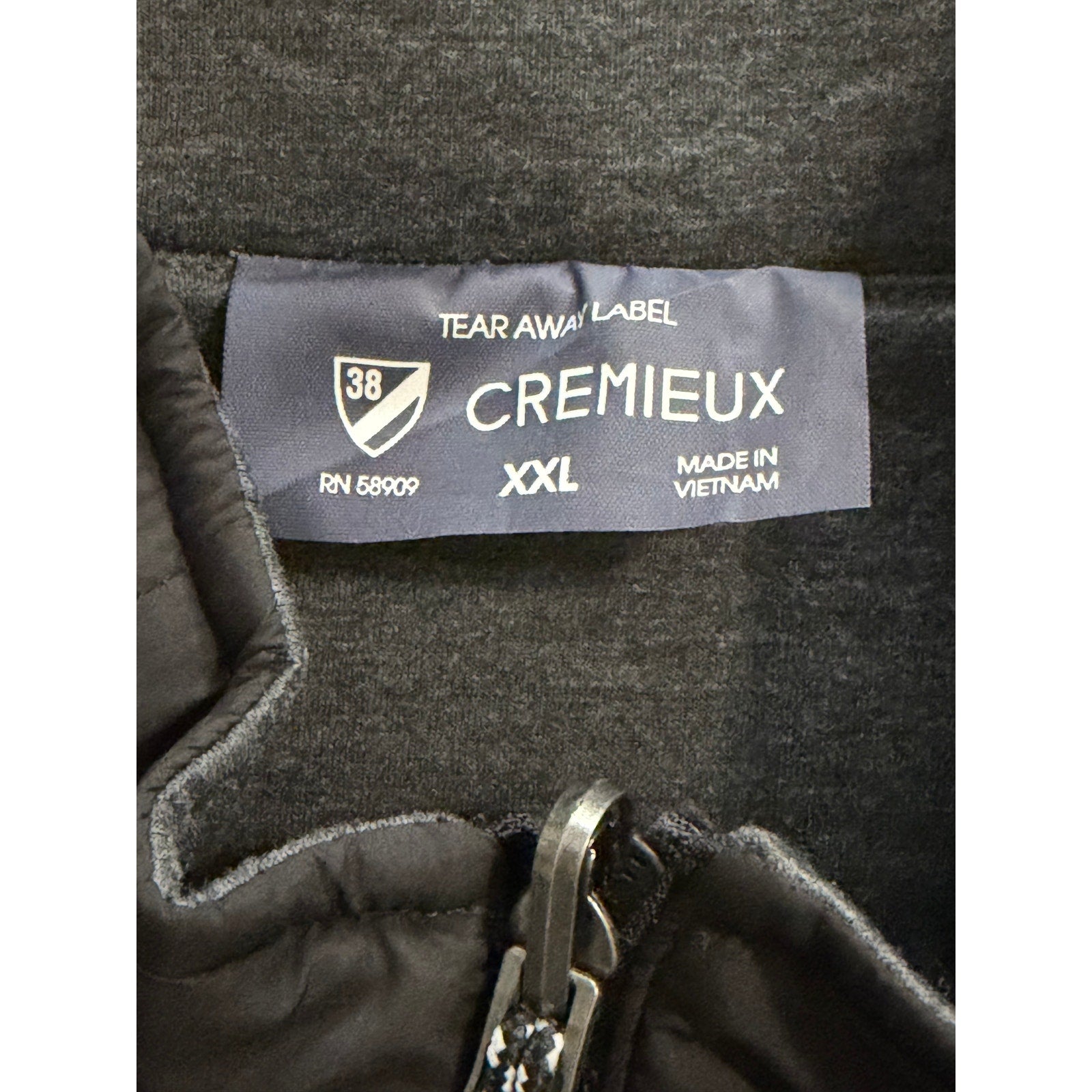 Daniel Cremieux Reversible Vest Men's XXL Full Zip Mock Neck Black Grey
